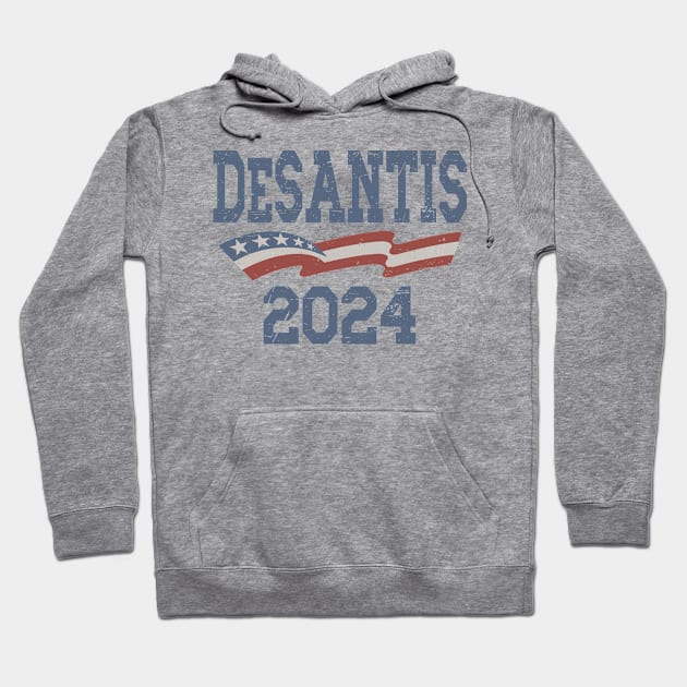 DeSantis 2024 American Flag Hoodie by Etopix